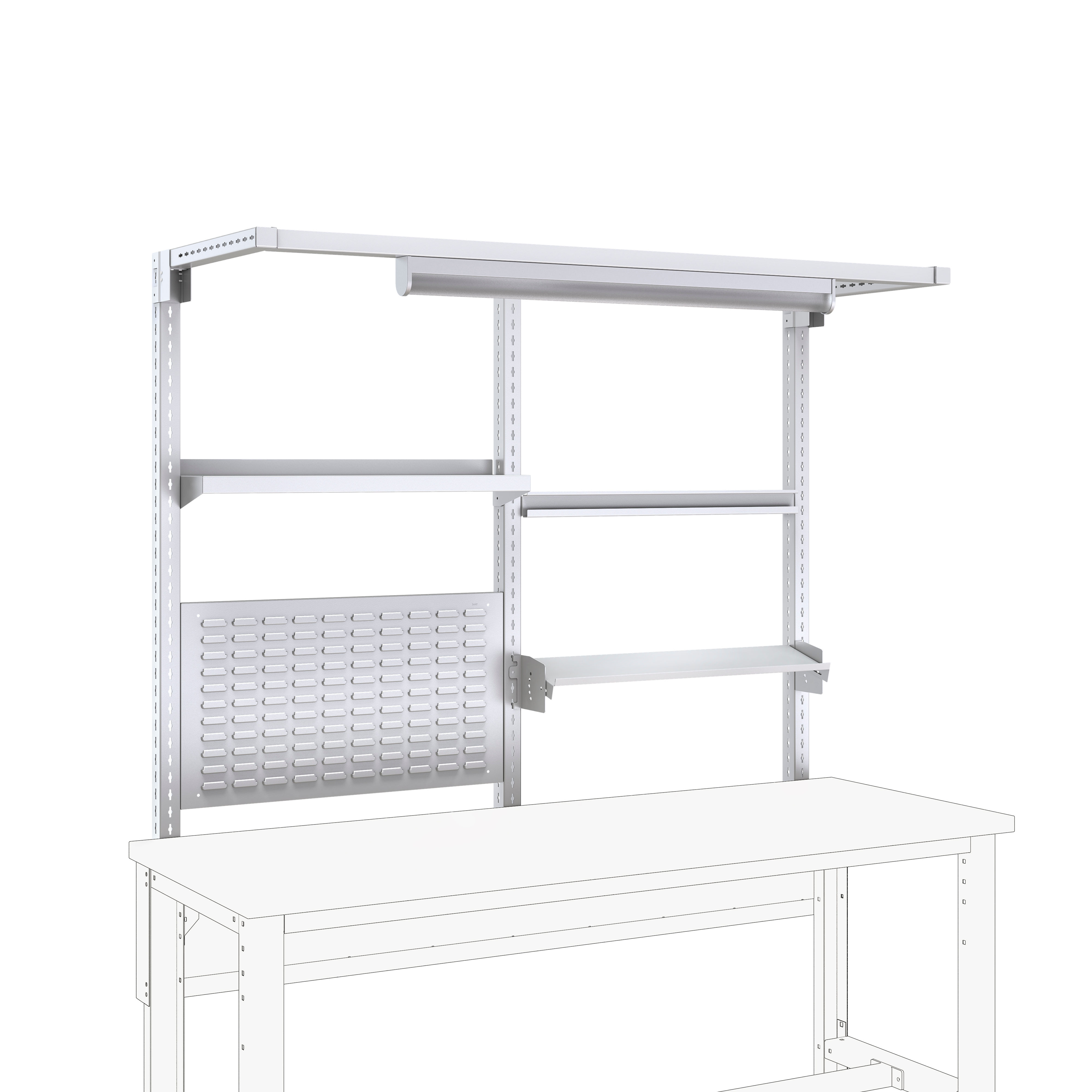 2M Cubio Storage Bench Overhead Kit 20-03 Grey