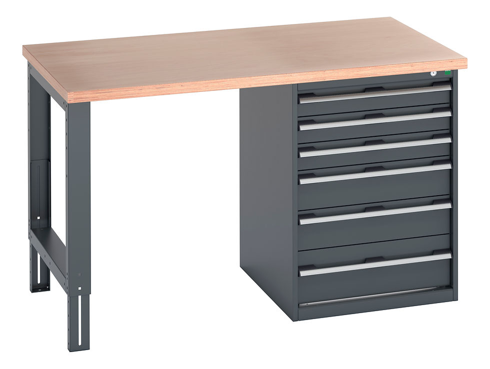 Thumbnail: Cubio Pedestal Bench (Multiplex) 1500 x 900 x 940mm