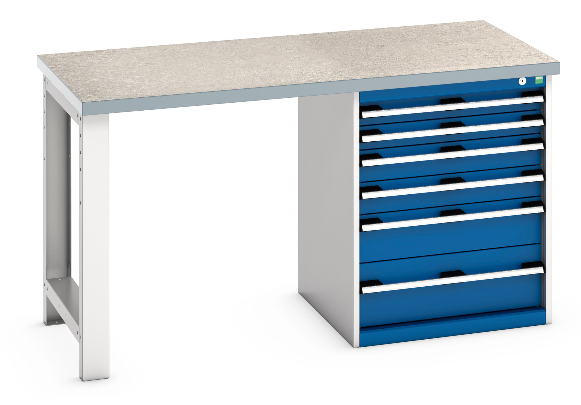 Cubio Pedestal Bench (Lino) 1500 x 750 x 840mm