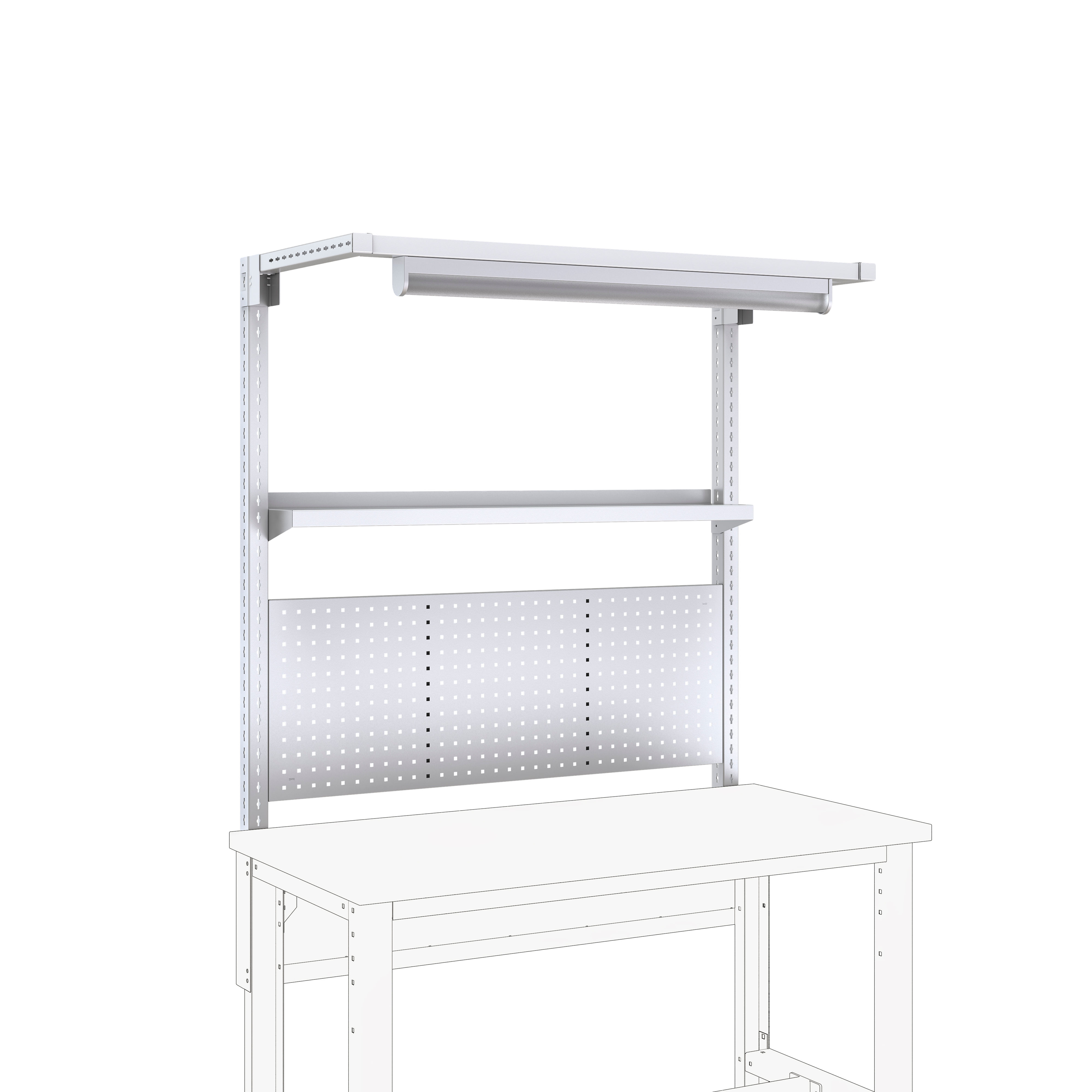 1.5M Cubio Bench Overhead Kit 15-01 Grey