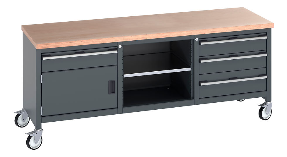 Thumbnail: Cubio Mobile Storage Bench (Multiplex) 2000 x 750 x 840mm