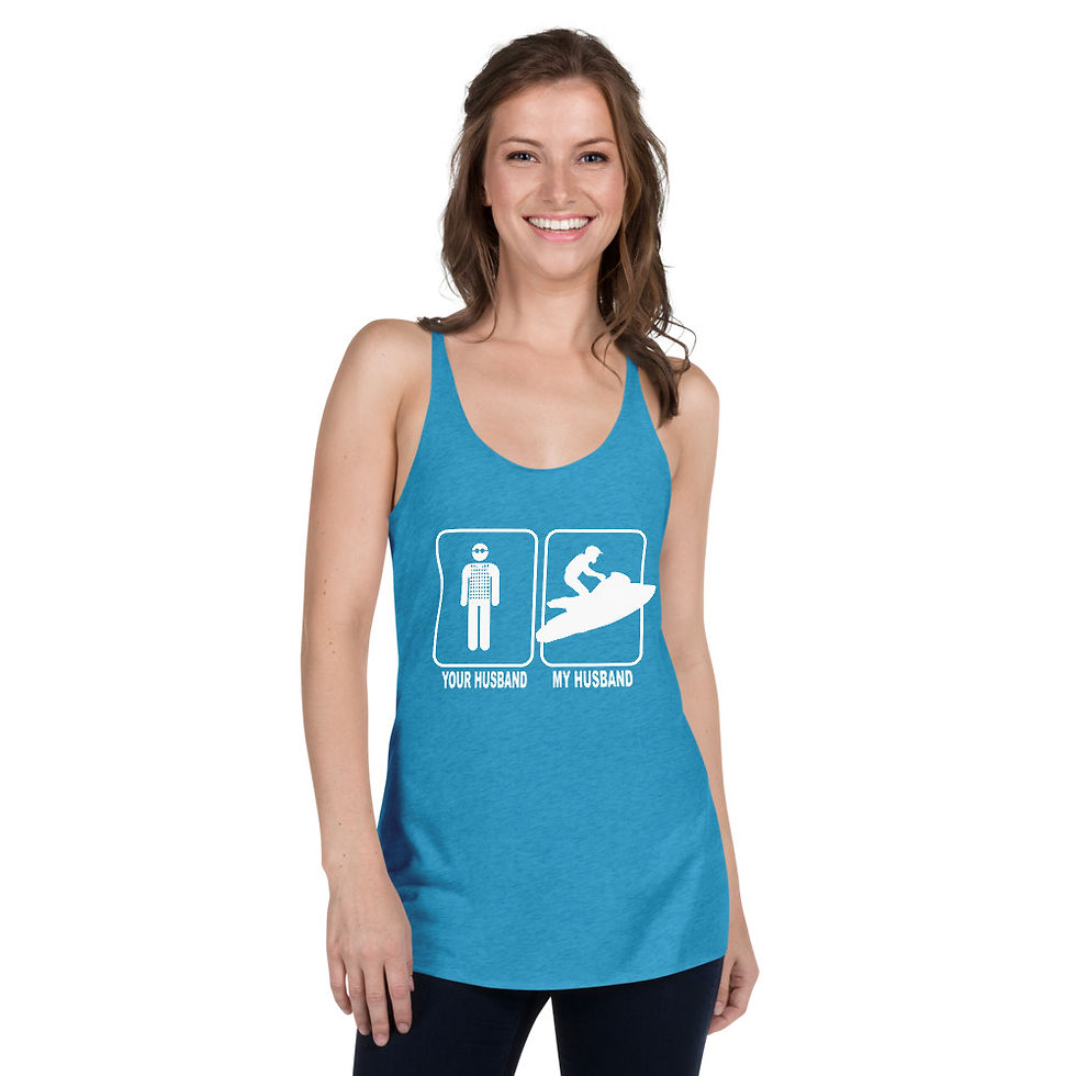 Thumbnail: Women's My Husband Your Husband Racerback Tank