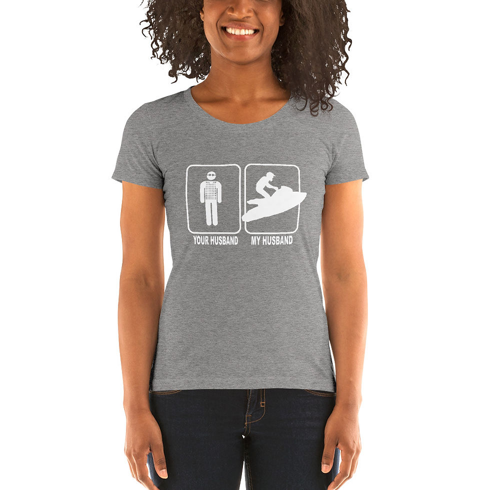 Thumbnail: My Husband Your Husband logo Ladies' short sleeve t-shirt