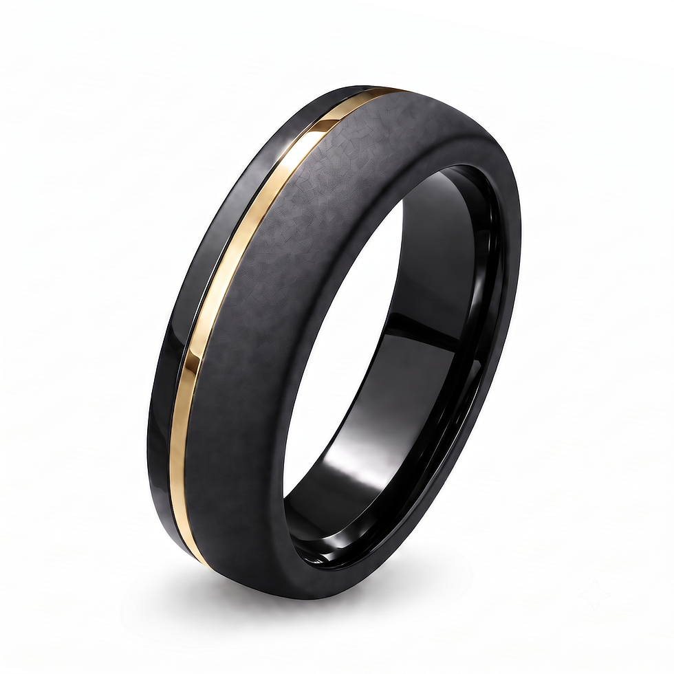 Miniature : Bague Nova.6 céramique noire, or 18 carats
