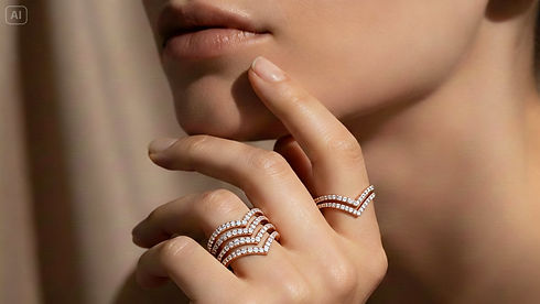 Créaly univers femme bague alliance diadème de lumière or rouge 18 carats diamants micro serti