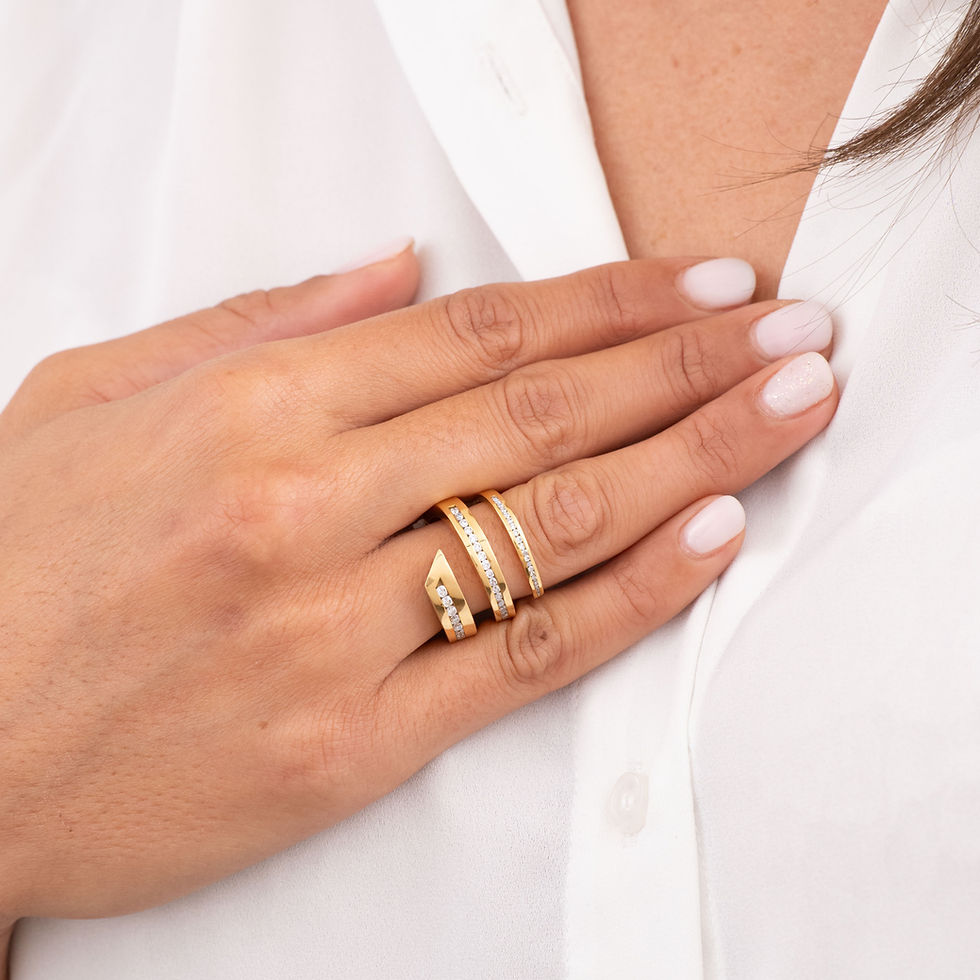 Miniature : Bague Spirale prestigieuse or 18 carats, diamants