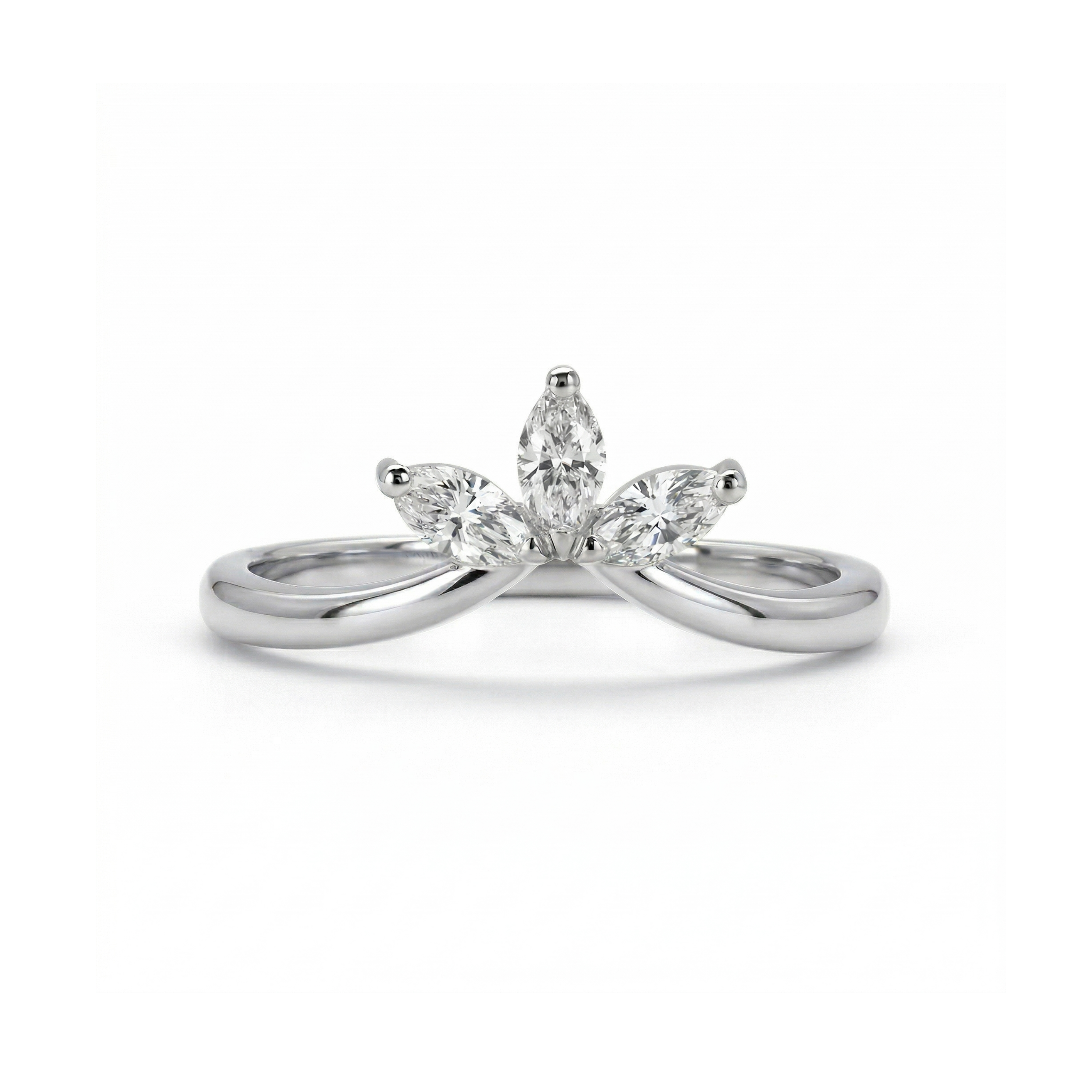 Bague Lotus or 18 carats, diamants
