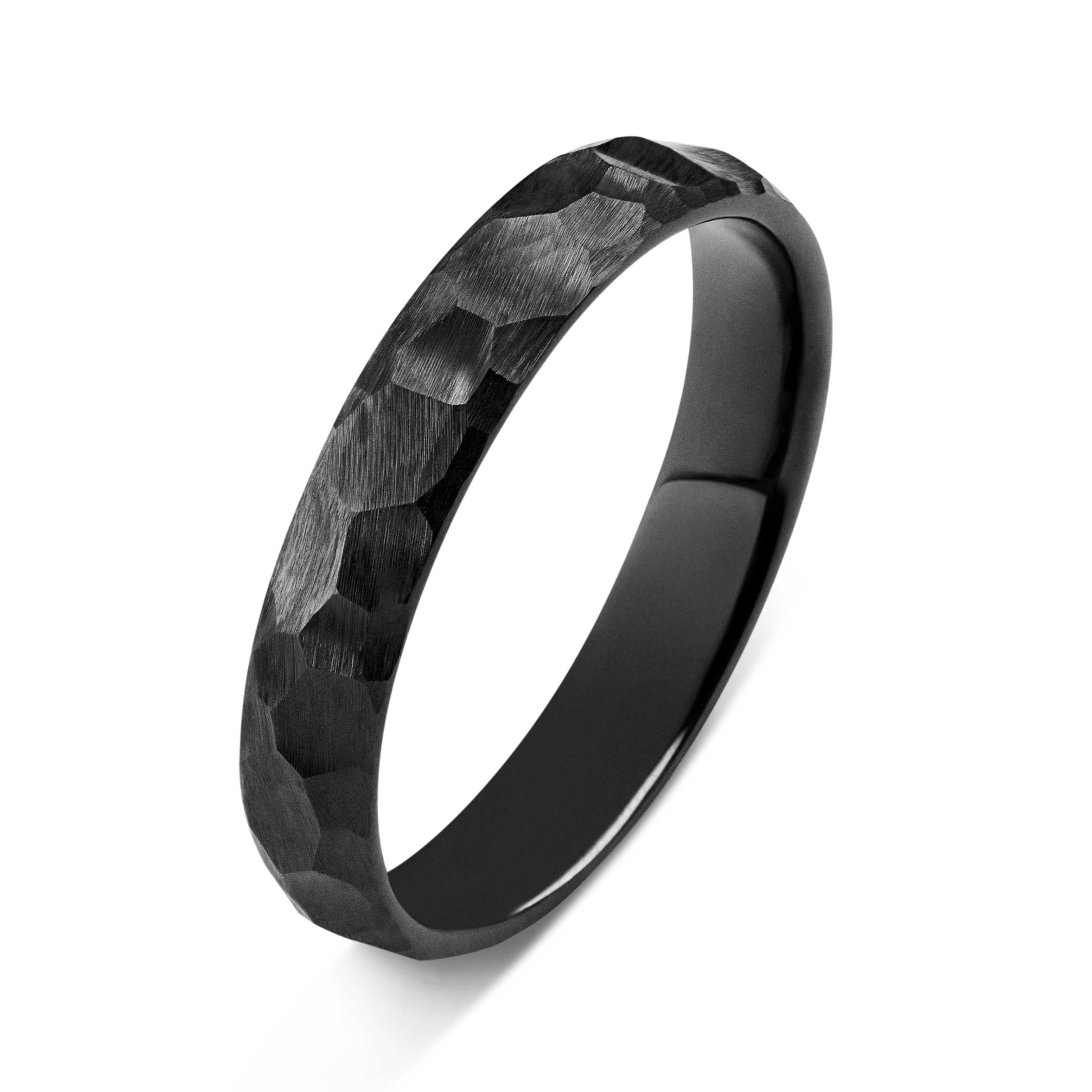 Bague Cristal érodé céramique noire