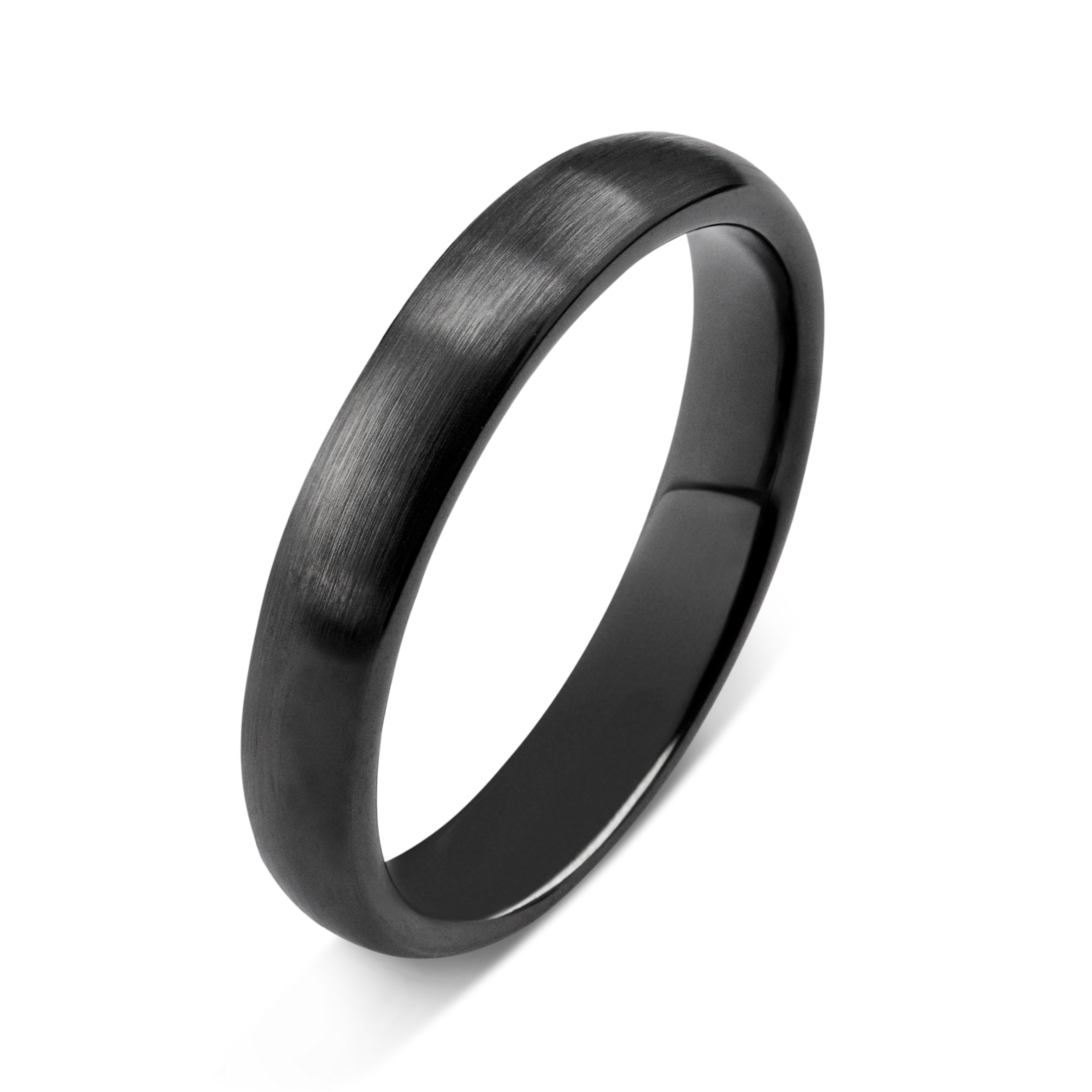 Bague L'éternelle brossée céramique noire