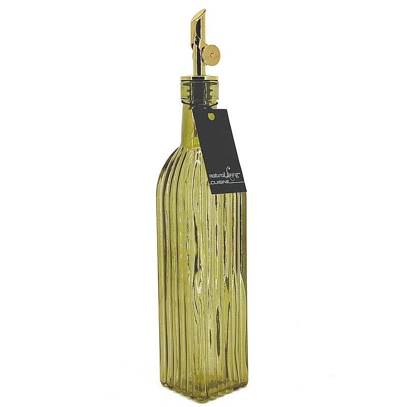 Miniature : Bouteille d’huile/vinaigre en verre verte 