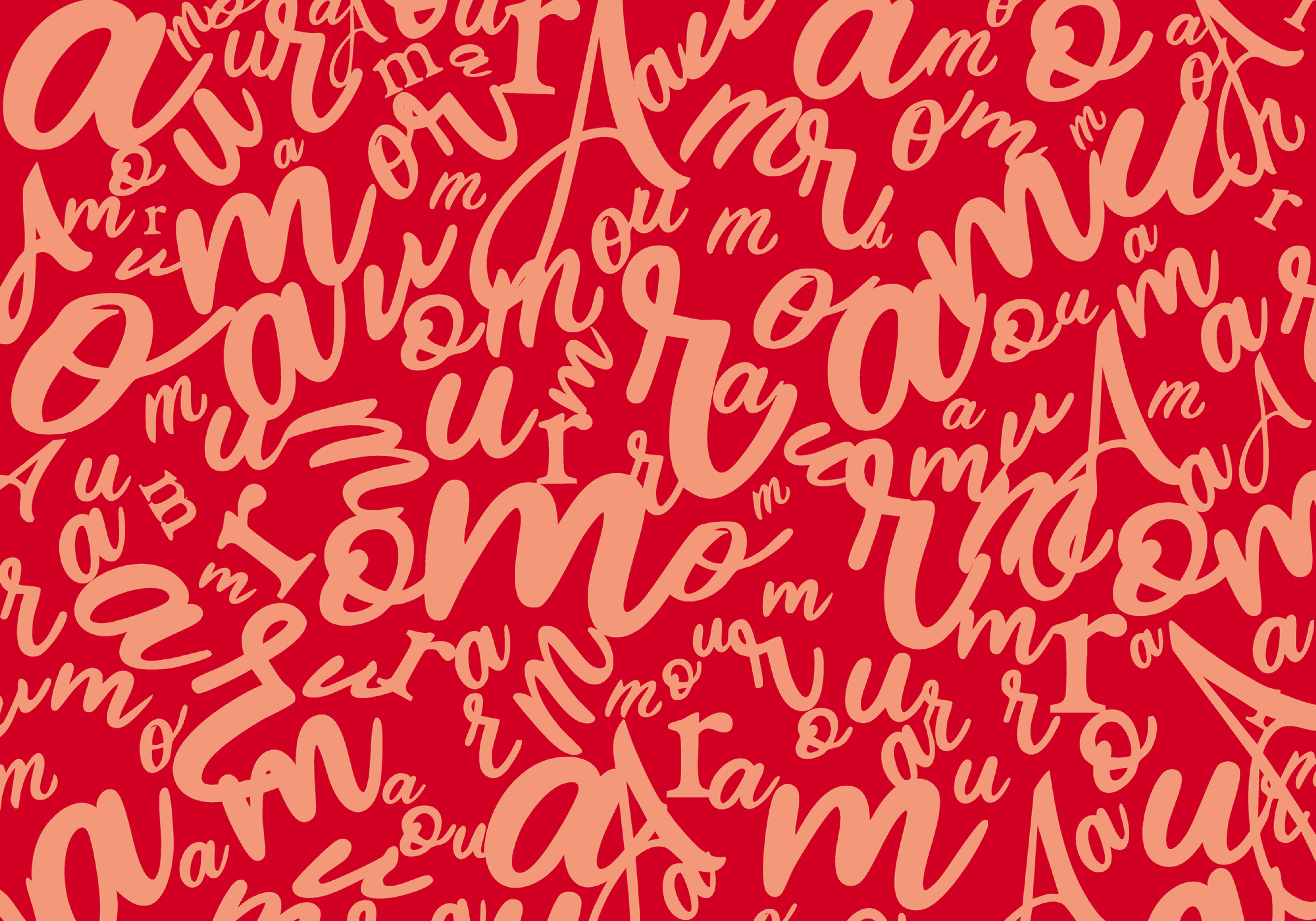 Custom Creation Landscape Format Solid Color Background with Word "Passion Red"