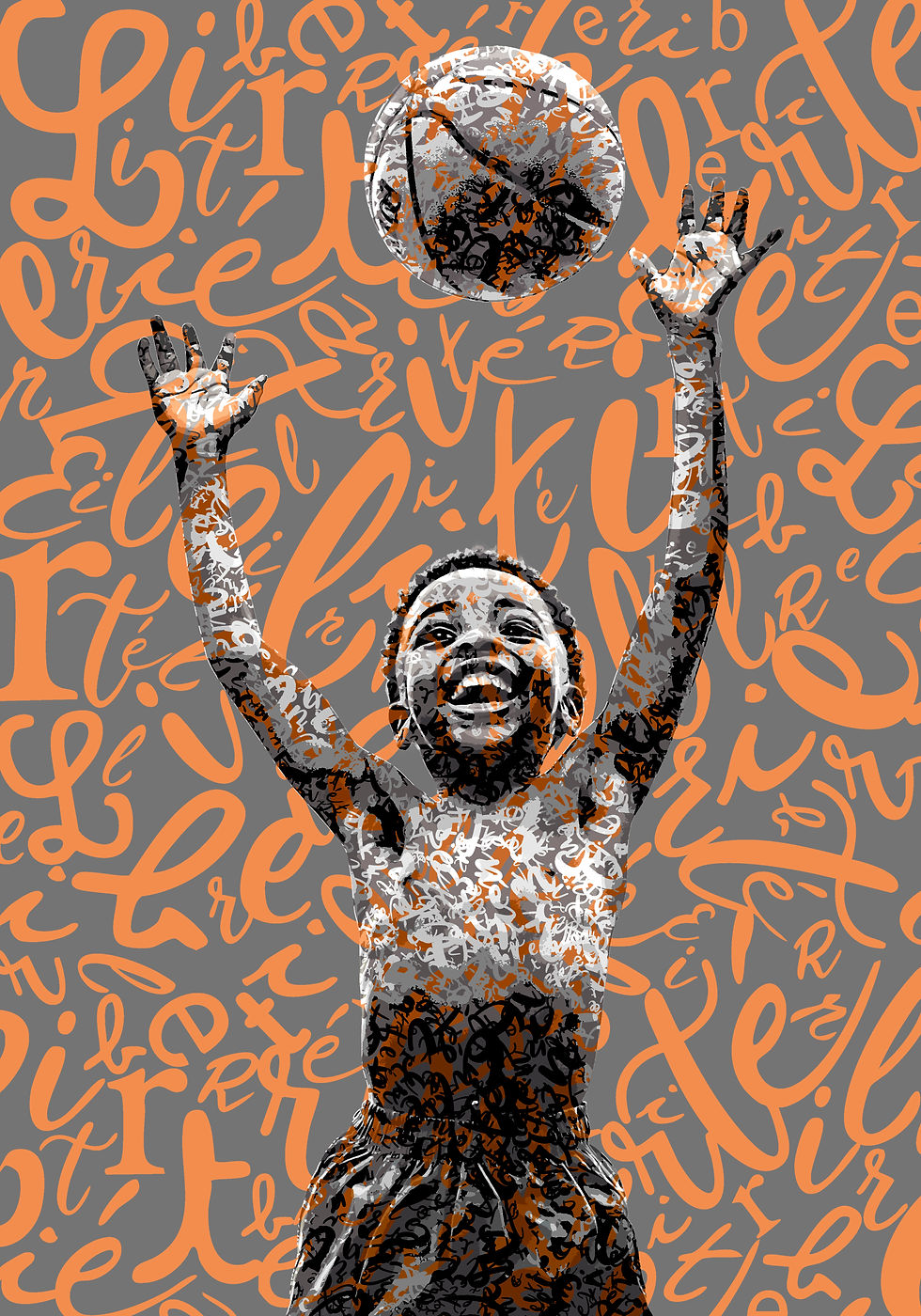 Thumbnail: Custom Creation Portrait Format Solid Color Background with Word "Mouse Gray"