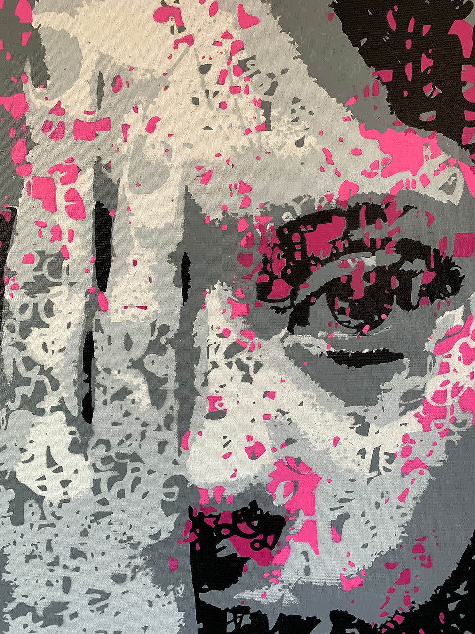Miniature : Octobre rose 80 x 80 cm
