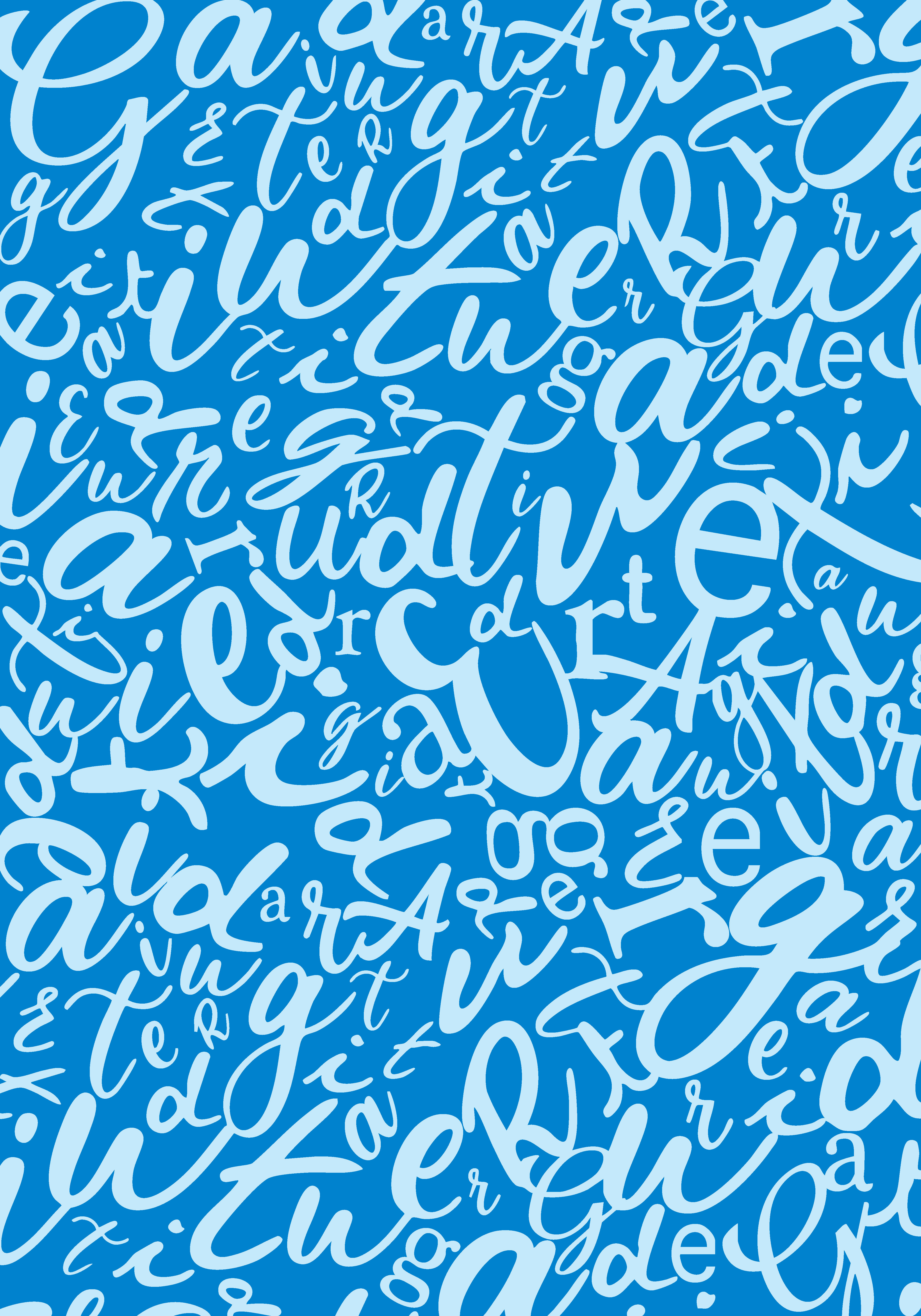 Création personnalisée Format Portrait Fond Couleur Uni avec Mot "Bleu cyan"