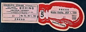 Hinchliffe Stadium Boxing ticket 1946.jp