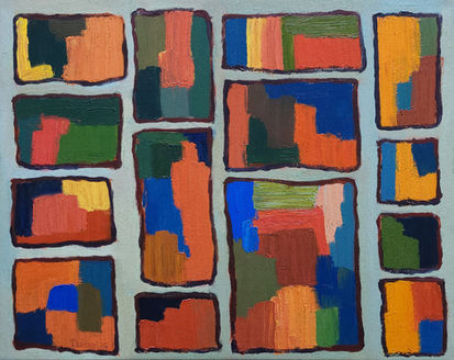 Depot (2024), oil on canvas, 40x50 cm / 15.7x19.7 in, from the Entropy series exploring the natural decay of closed systems and the dissolution of thoughts and perceptions, reflecting the process of inner entropy and transformation. Artwork by Anna Doronina. Contemporary Art.