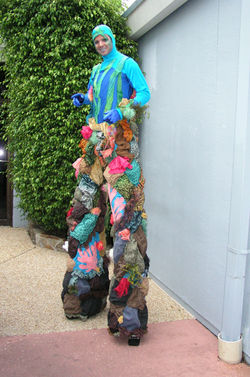 Coral King stilt walker