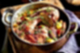 Coq au vin et produits régionaux