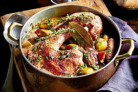 Coq au vin et produits régionaux