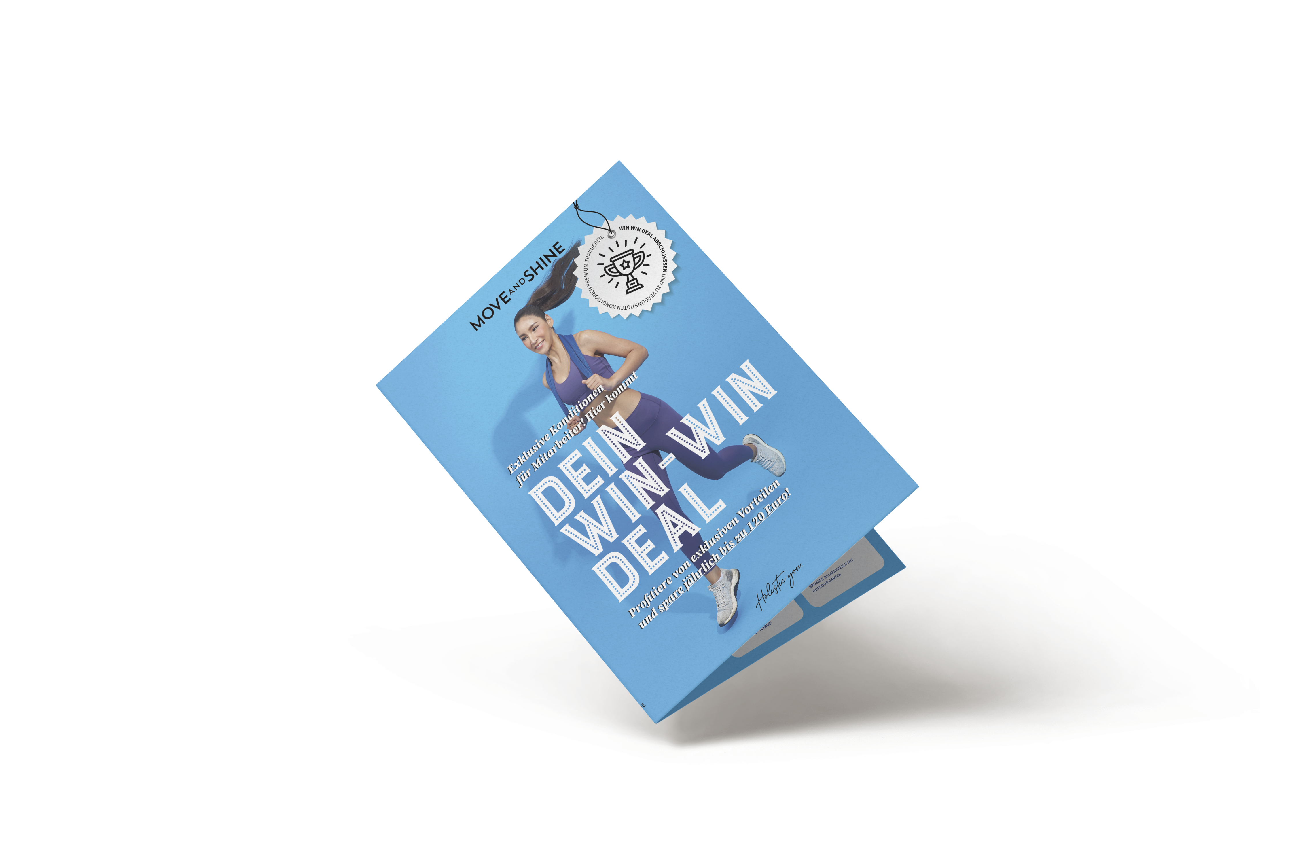 BGM-Flyer von Move and Shine Balingen mit Informationen zu Firmenfitness und jobfit100