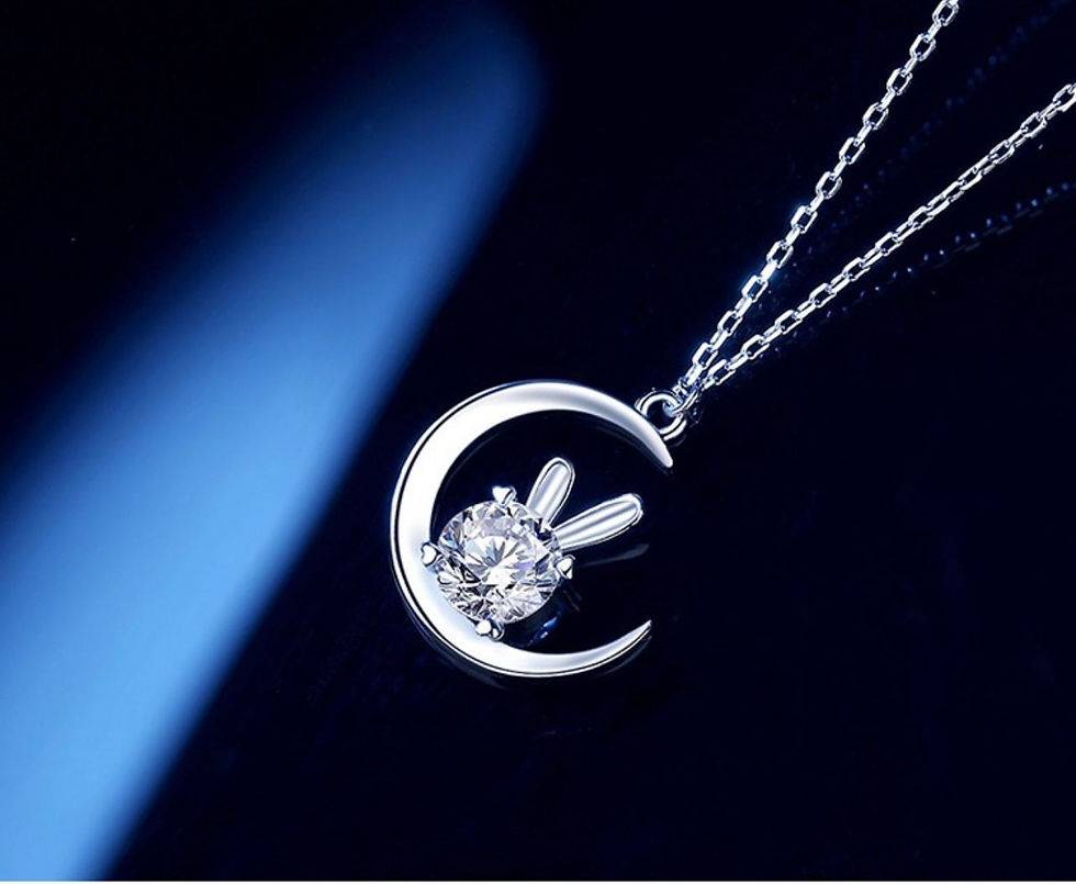 縮圖：Moon Rabbit 吊嘴連頸鏈