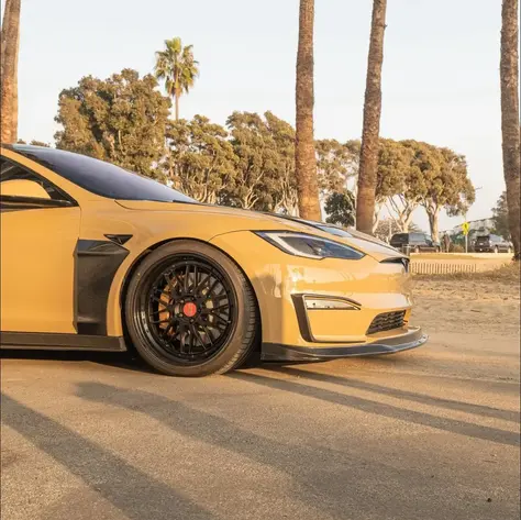 Model S wrapped in Pure PPF Gloss Macchiato colored PPF