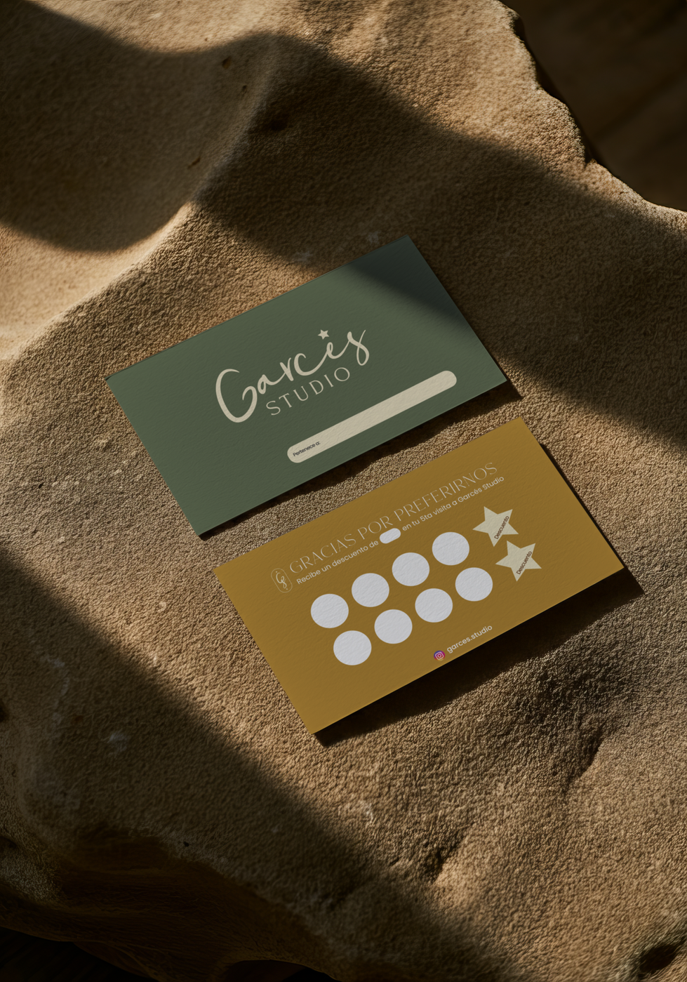 diseño de tarjetas de fidelización para studio de belleza