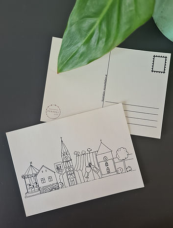 Postkarten mit Illustration von Golsblick