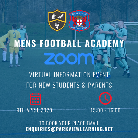 Men's Football Academy Virtual Information Event
