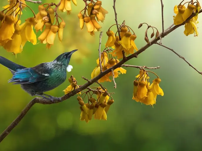tui in kowhai