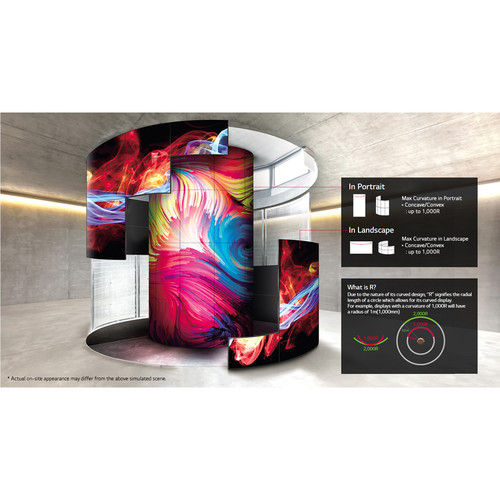 LG 55EF5E 55" Flexible Curved Open-Frame OLED Signage Display (Landscape)