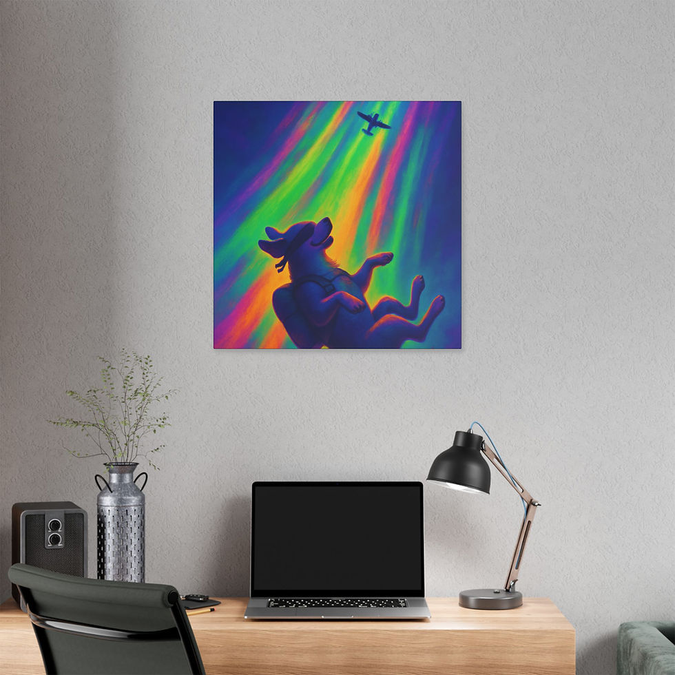 Thumbnail: Free Fallin Dog Classic Stretched Canvas