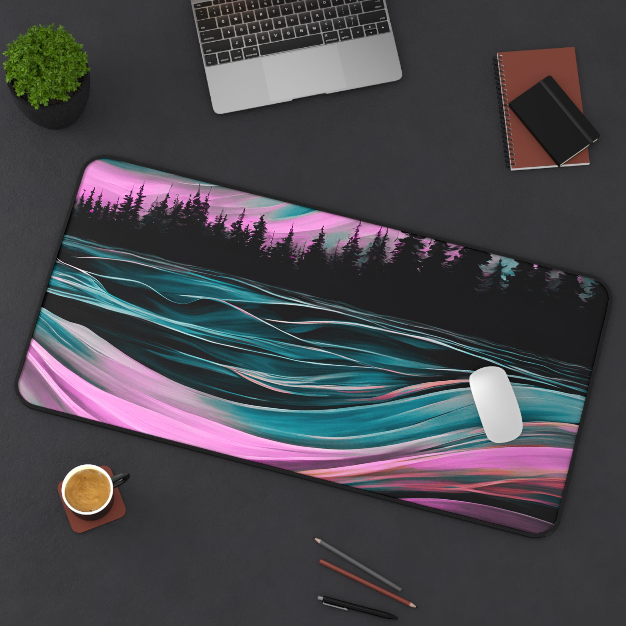 Twilight Pines Desk Mat