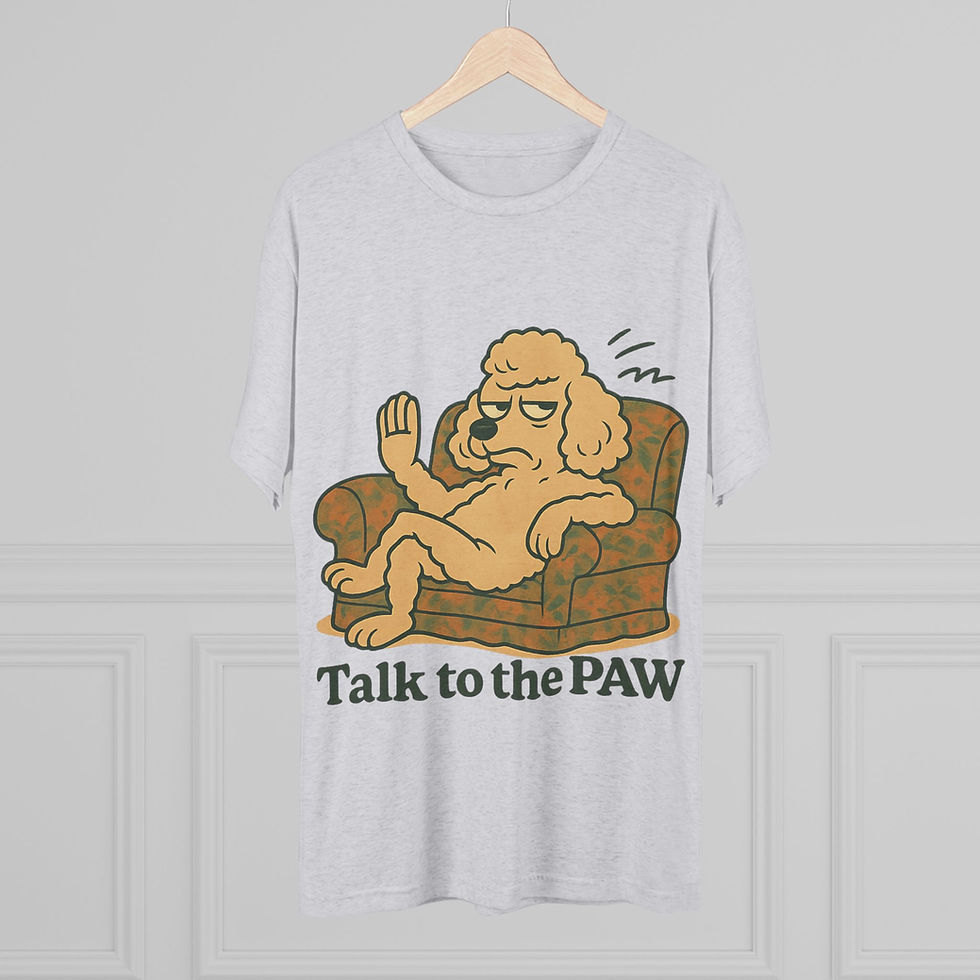 Thumbnail: Talk to the Paw Tri-Blend Crew Tee
