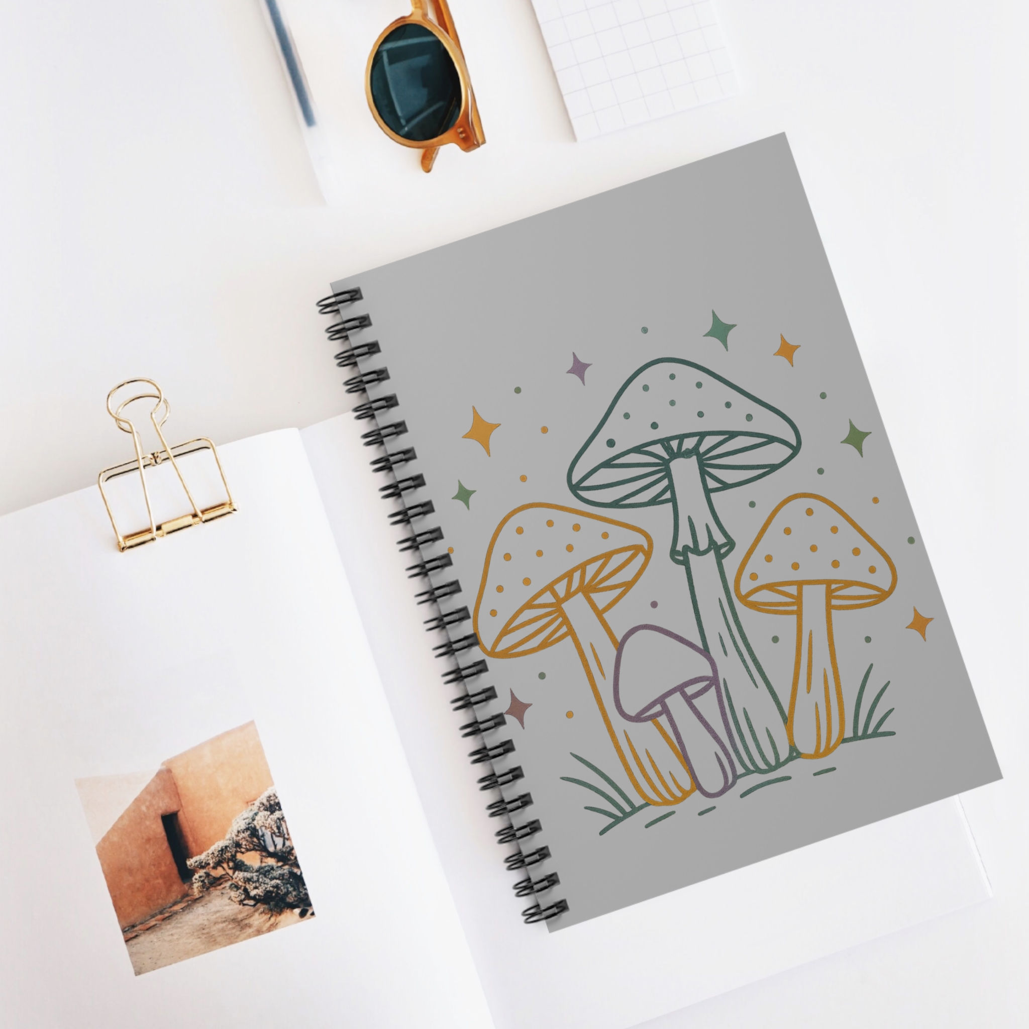 Mystic Mushroom Grove Spiral Notebook