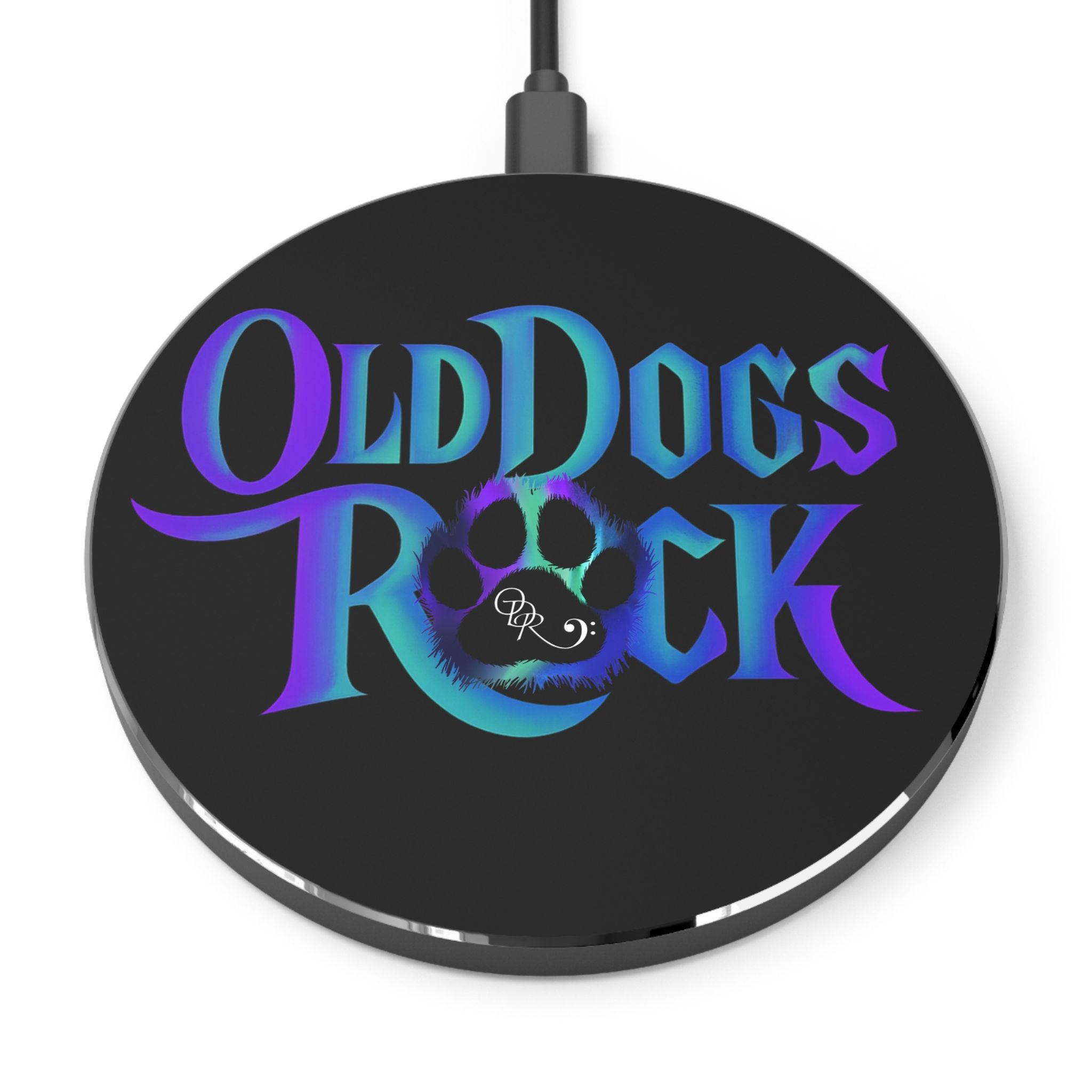 Old Dogs Rock Wireless Charger