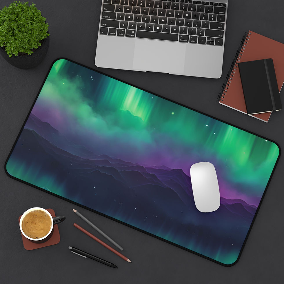 Mystic Peaks Desk Mat (12" × 22")