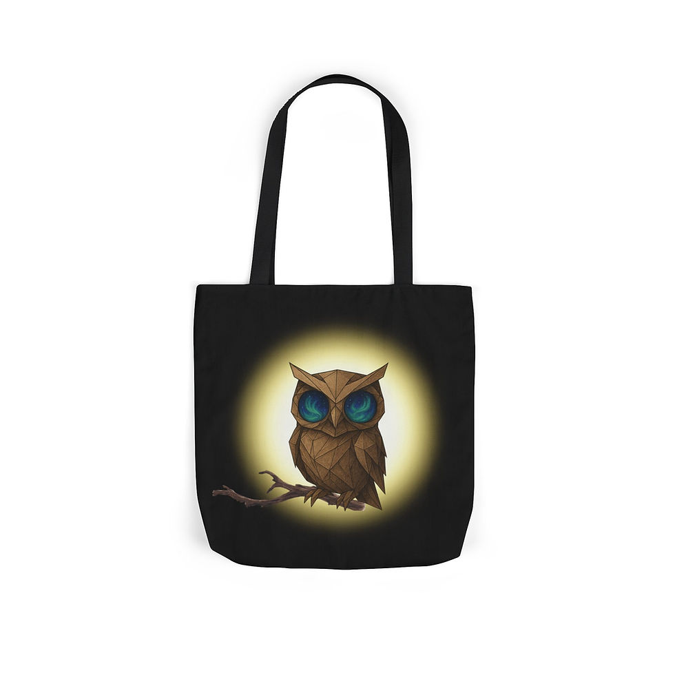 Thumbnail: Moonlit Origami Owl Canvas Tote Bag