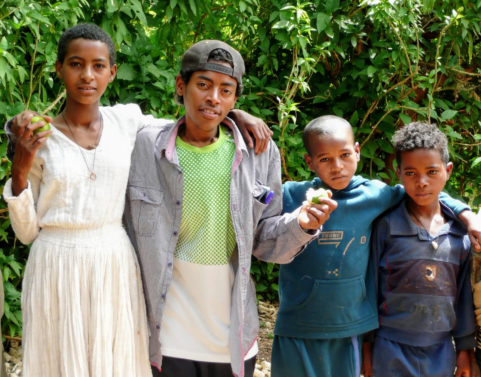 Tesfaye, Fanteye and two brothers.