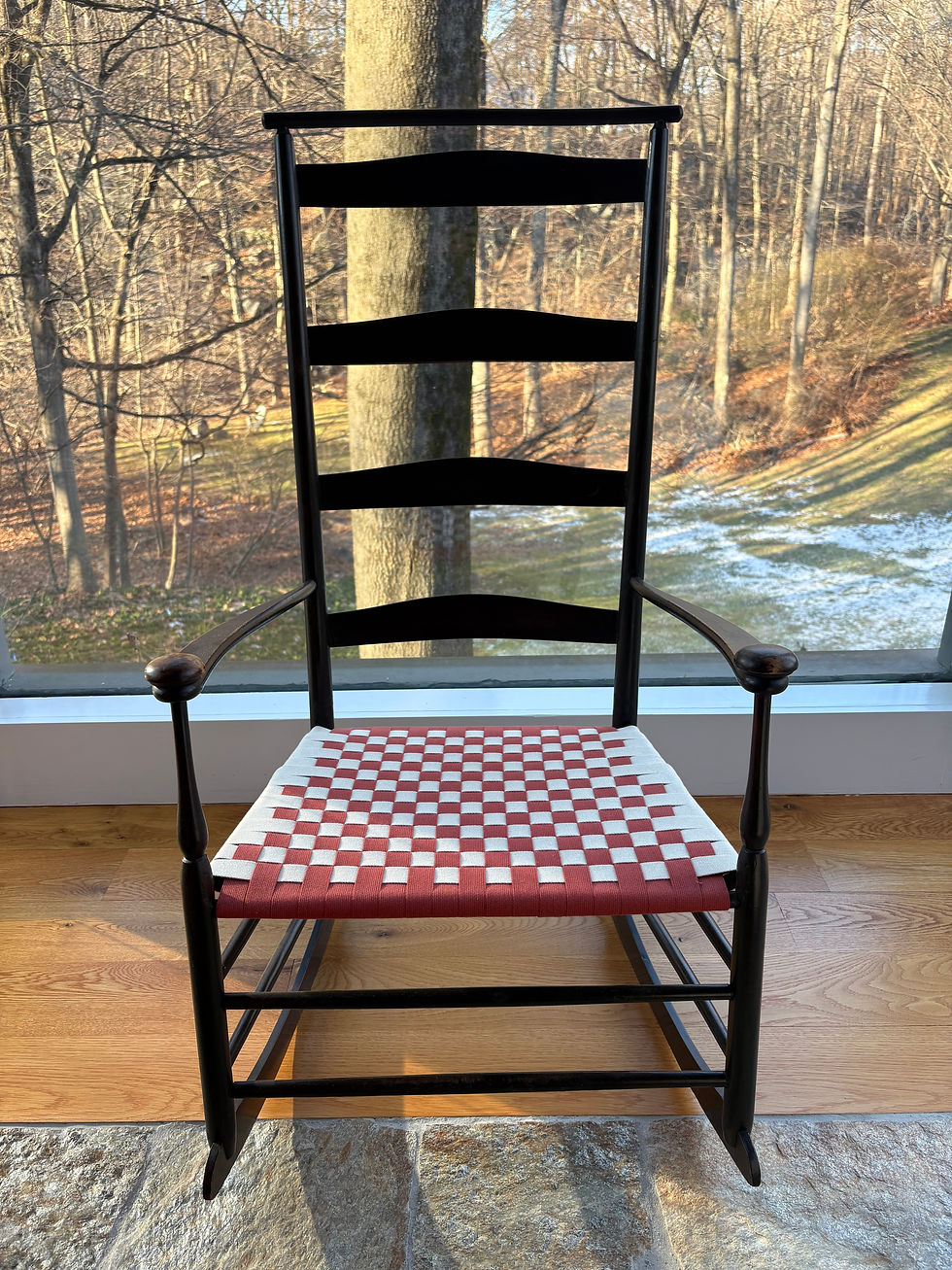 Thumbnail: Mount Lebanon Shaker No. 6 Transitional Slat Back Rocking Chair