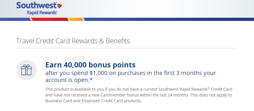 Example of offer, not necessarily current offer.