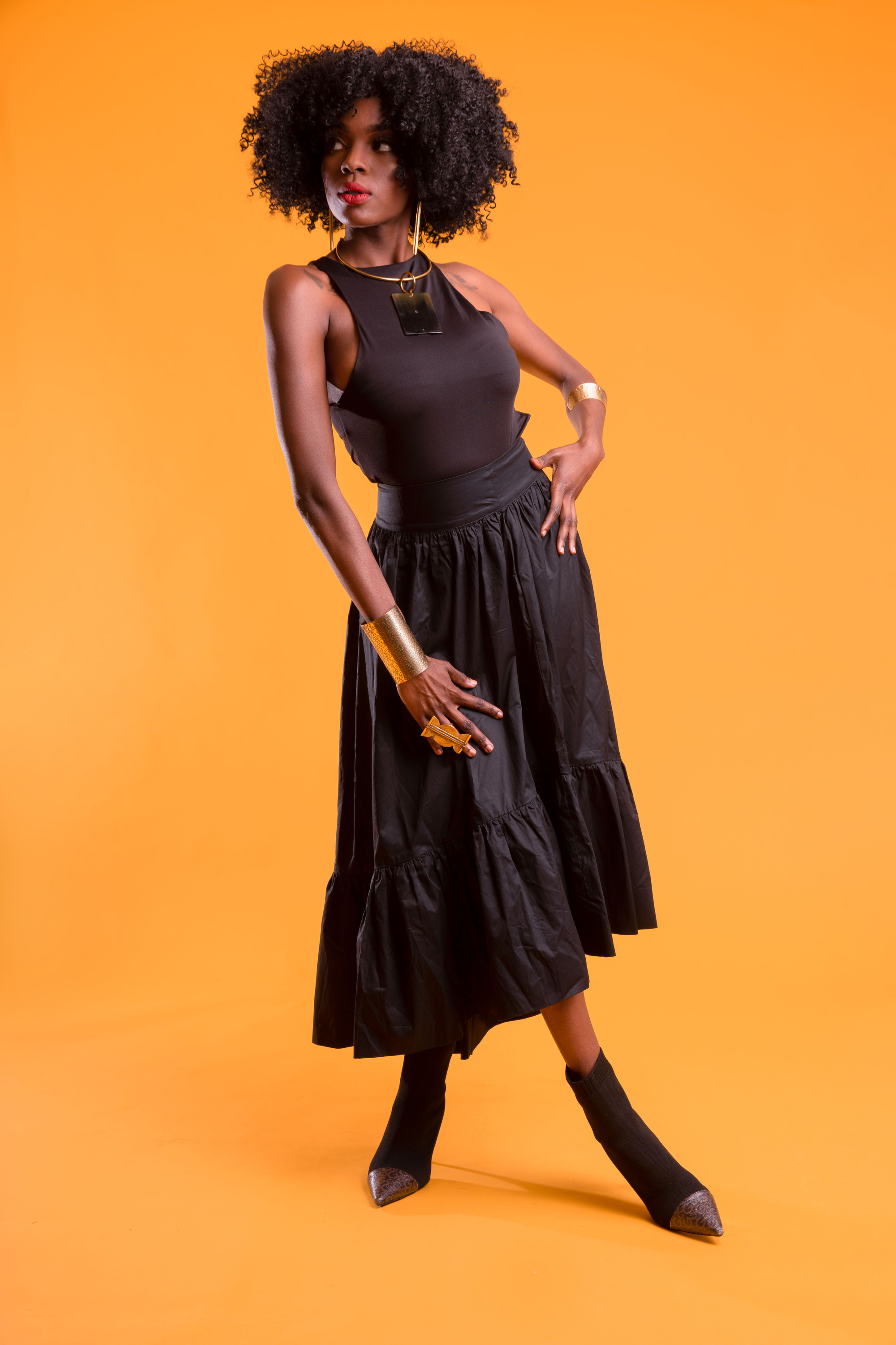 Gazelle Black Asymmetrical Skirt