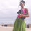 Thumbnail: Oversize Pink Green Bead and Leather Clutch