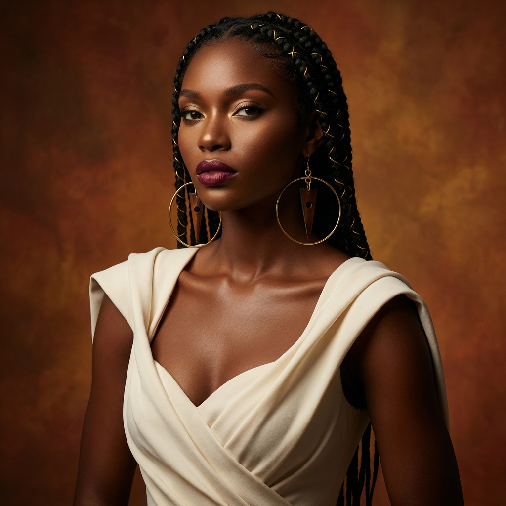 Kenyan Brass Hoop Earring