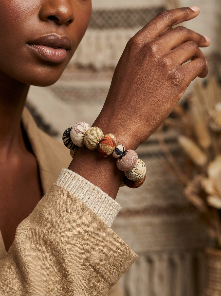 Thumbnail: Earth Tone Stack Bead Bracelet