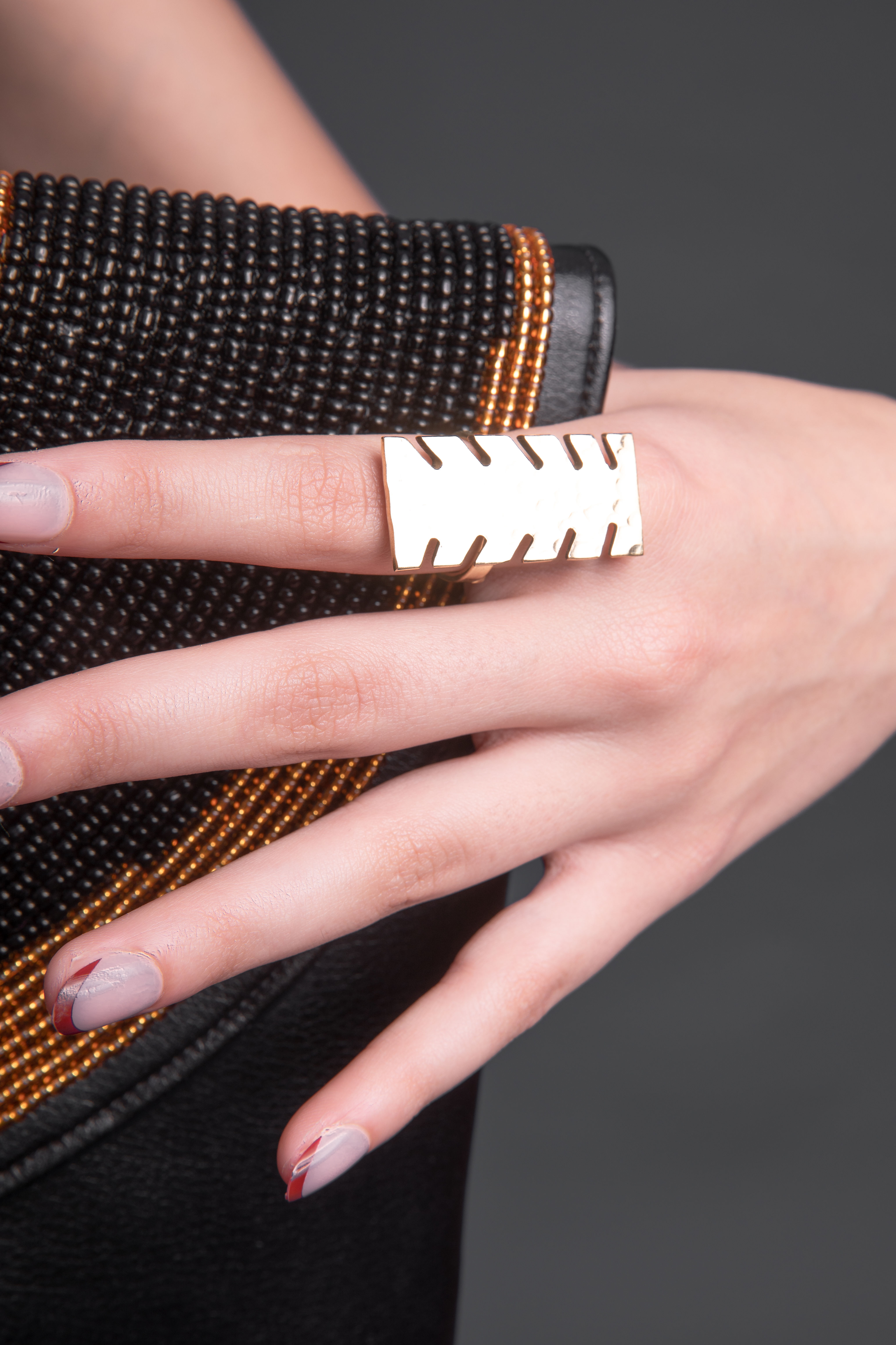 SHAVED TREE BRASS RING