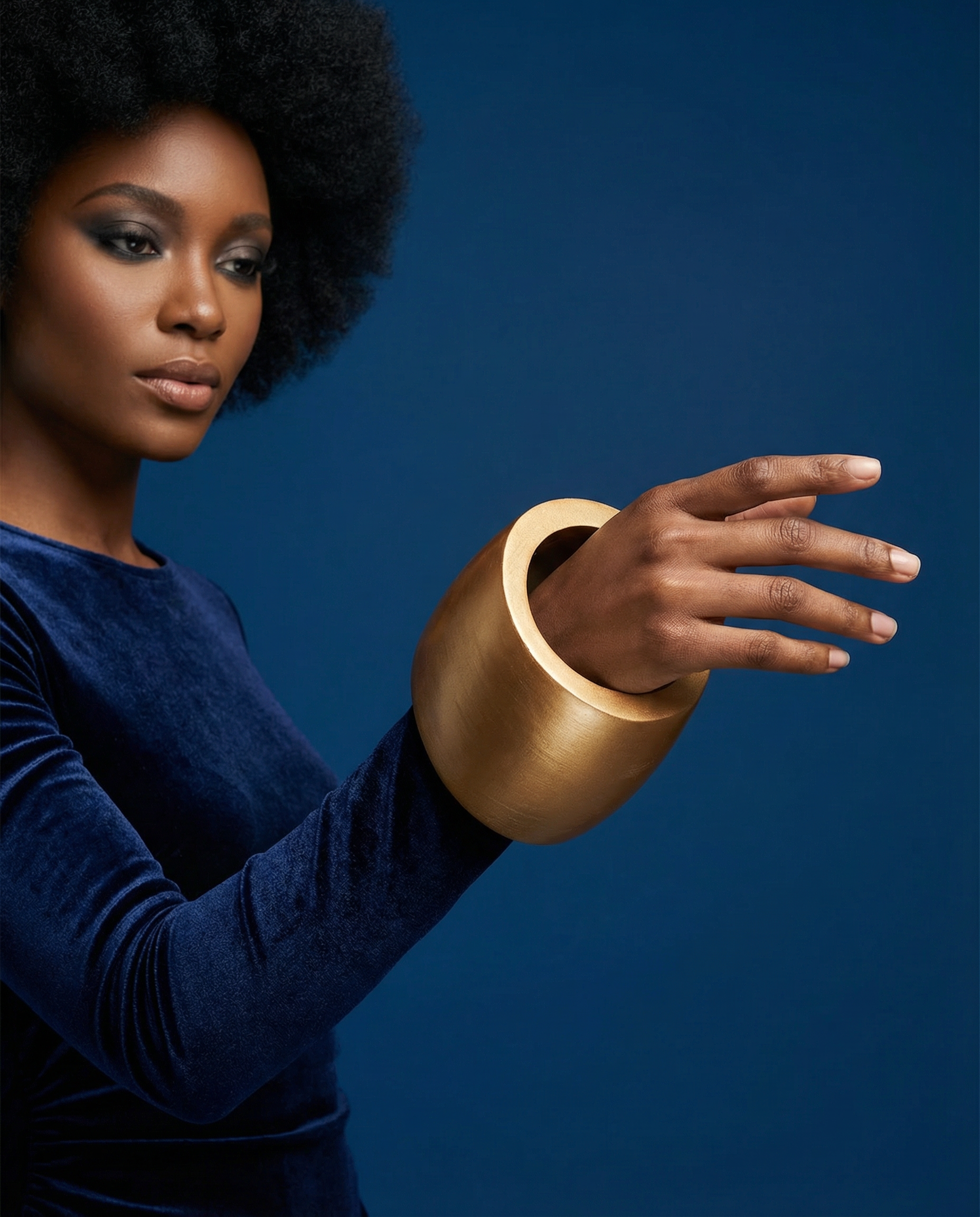 Celestia Gold Tube Bangle