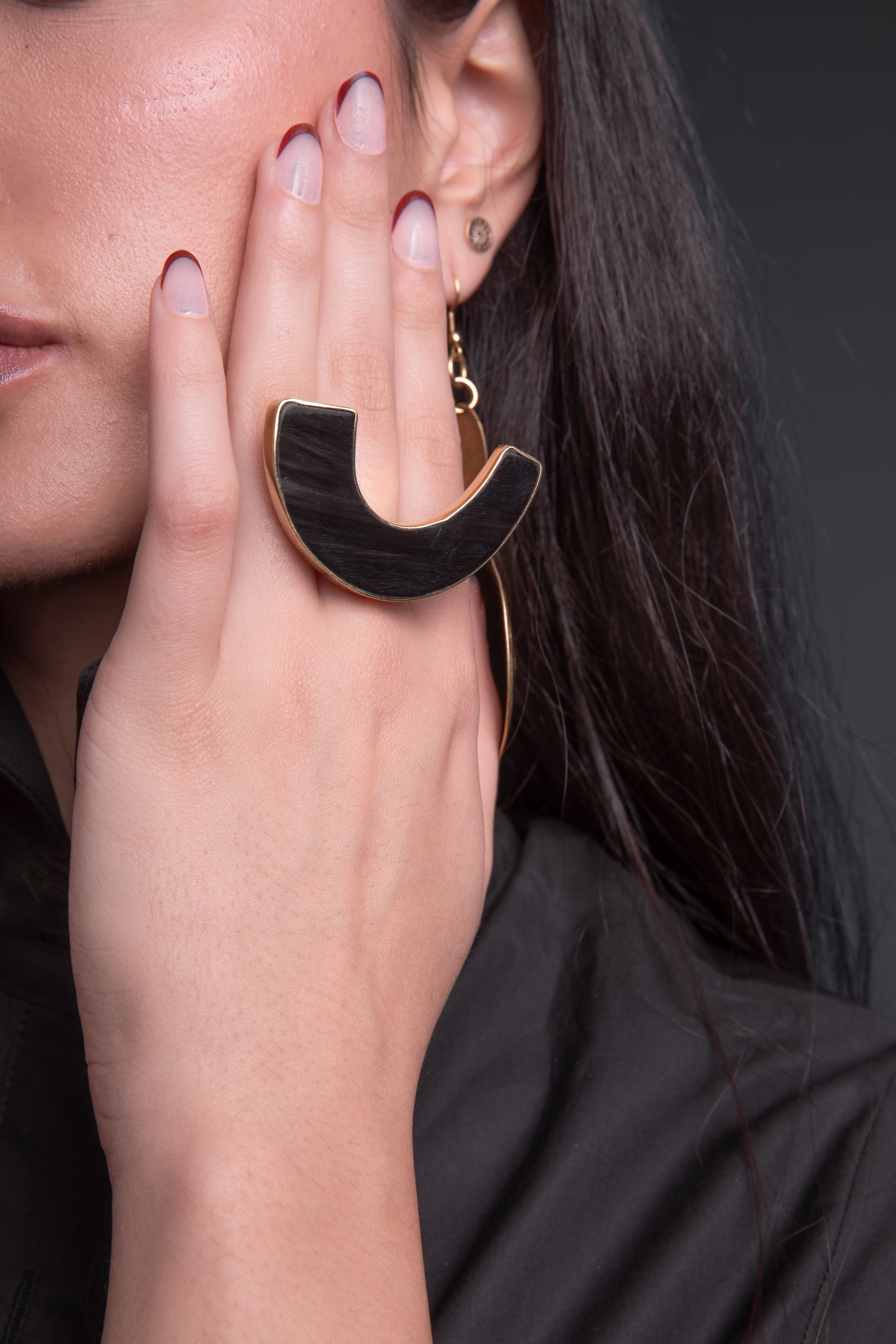 HALF CIRCLE BRASS RING