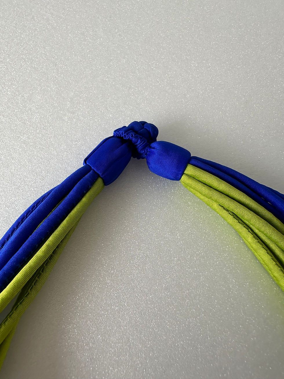 Thumbnail: Bicolour Cambodian Silk Thread Necklace in Limeade