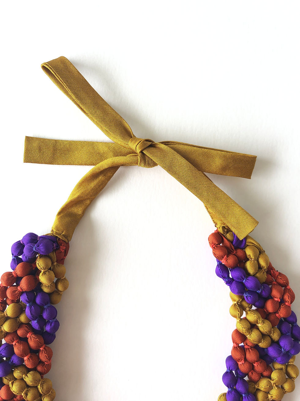 Thumbnail: Multi-Strand Cambodian Honeycomb Necklace in Purple Splendour